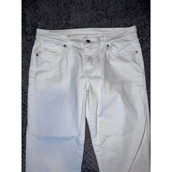 LEVI'S Womens White Stretch Denim Classic Straight Leg Jeans Size 29 - Picture 5 of 10